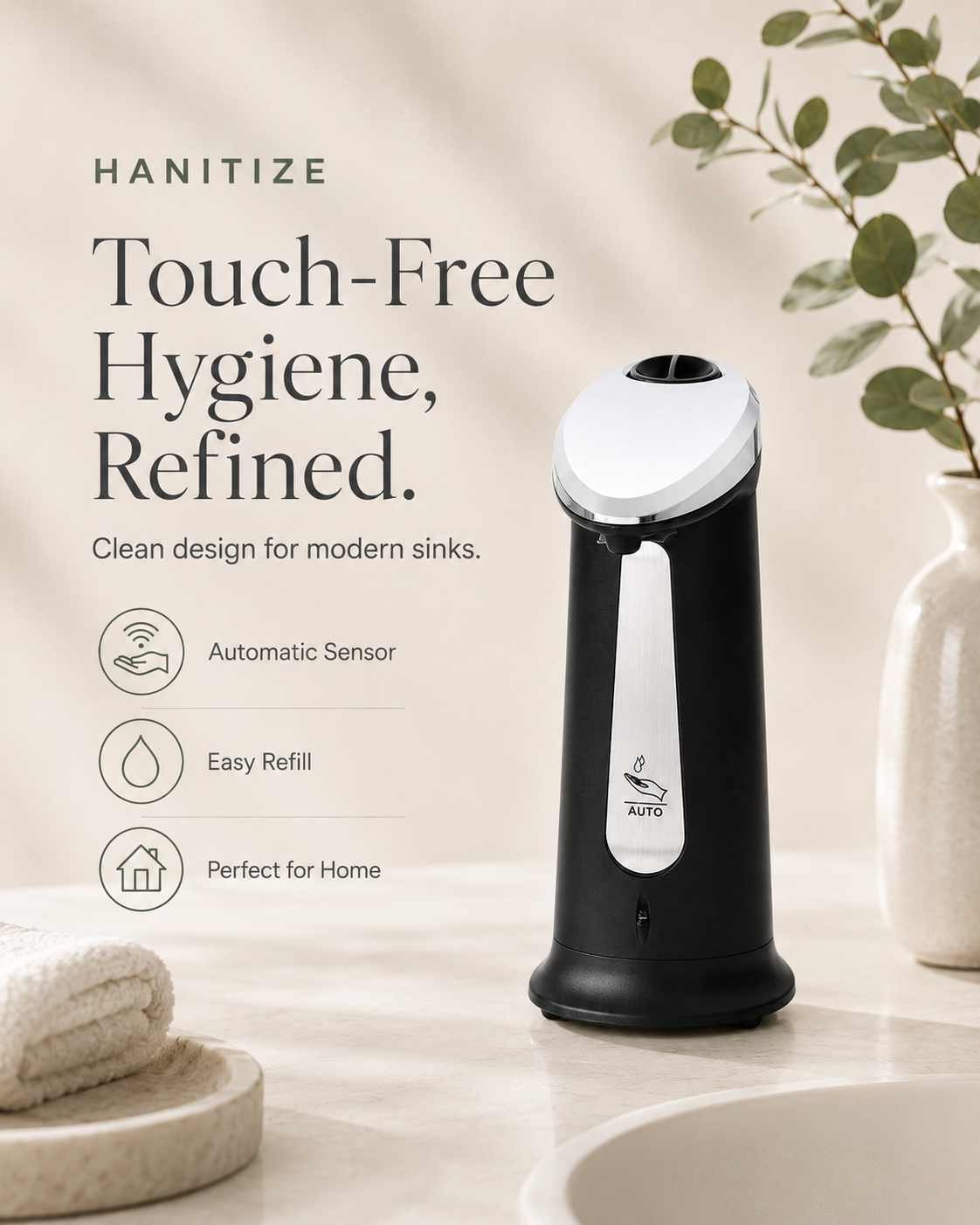 Automatic Liquid Soap Dispenser Smart Sensor Touchless 400Ml